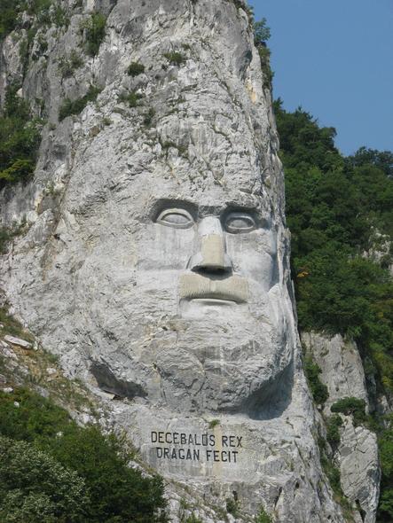 Dragan Fecit
The Monumen of the Daker king Decebalus is created 40m high in the rock. What looks  like an ancient memorial is created from 1994 to 2004.