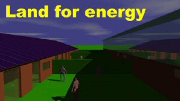 Land for Energy
Living under photovoltaic. Give them land for an own house. Require electric power as lease. Same yield like at an Outdoor PV-plant required.