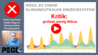 Kritik Fraunhofer ISE „Wege zu einem klimaneutralen Energiesystem“